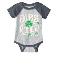 Dibs On The Redhead Funny St Patricks Day Drinking Infant Baby Jersey Bodysuit
