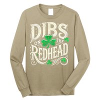 Dibs On The Redhead Funny St Patricks Day Drinking Long Sleeve Shirt