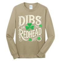Dibs On The Redhead Funny St Patricks Day Drinking Tall Long Sleeve T-Shirt