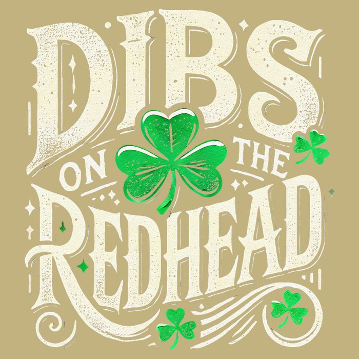 Dibs On The Redhead Funny St Patricks Day Drinking Tall Long Sleeve T-Shirt