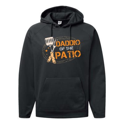 Daddio Of The Patio Grilling Sausage BBQ Barbecue Top Grill Performance Fleece Hoodie