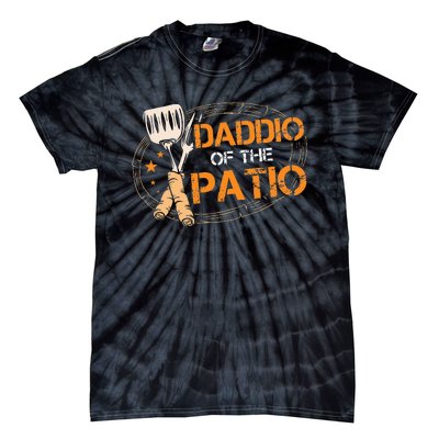 Daddio Of The Patio Grilling Sausage BBQ Barbecue Top Grill Tie-Dye T-Shirt