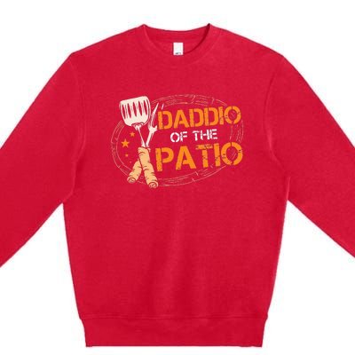 Daddio Of The Patio Grilling Sausage BBQ Barbecue Top Grill Premium Crewneck Sweatshirt