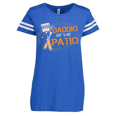 Daddio Of The Patio Grilling Sausage BBQ Barbecue Top Grill Enza Ladies Jersey Football T-Shirt