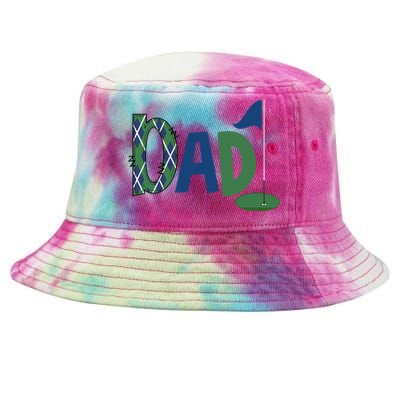 Dad Of The Birthday Boy Hole In One Golf Sport Matching Tie-Dyed Bucket Hat