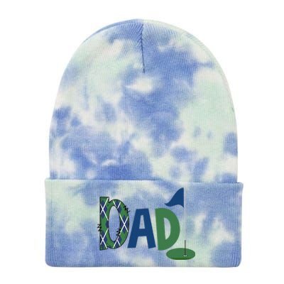 Dad Of The Birthday Boy Hole In One Golf Sport Matching Tie Dye 12in Knit Beanie