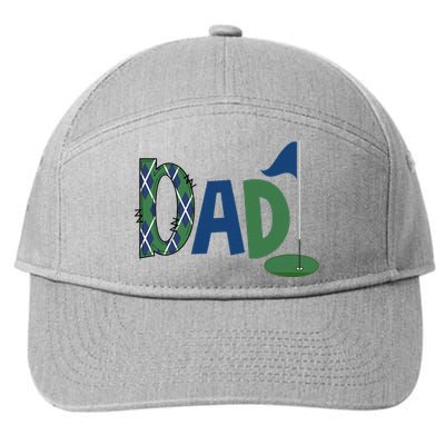 Dad Of The Birthday Boy Hole In One Golf Sport Matching 7-Panel Snapback Hat