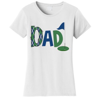 Dad Of The Birthday Boy Hole In One Golf Sport Matching Women's T-Shirt