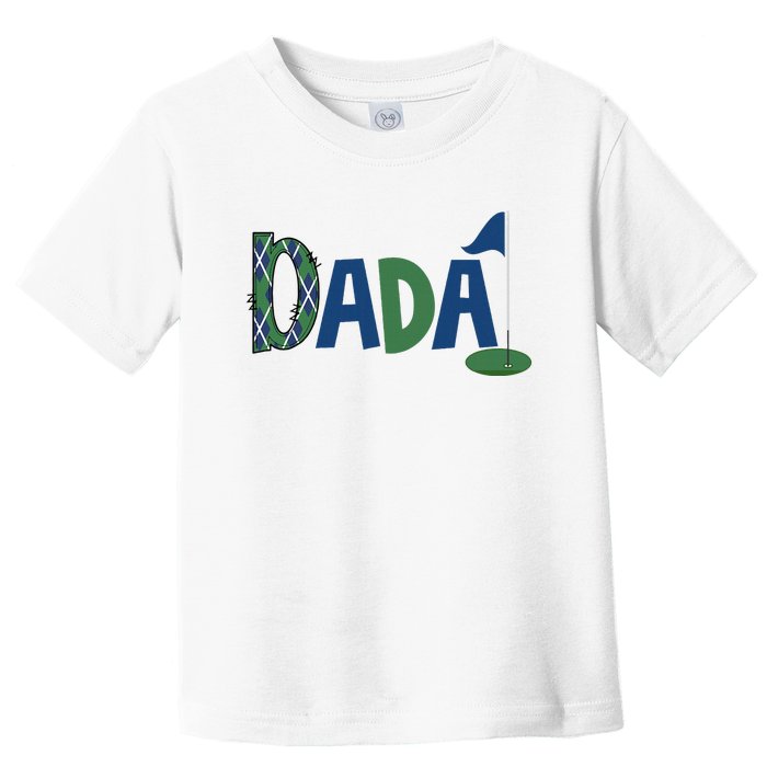 Dada Of The Birthday Boy Hole In One Golf Sport Matching Toddler T-Shirt