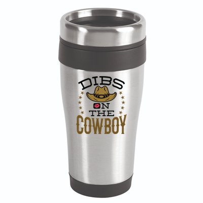 Dibs On The Cowboy Rodeo Girlfriend Wife Women 16oz Travel Tumbler