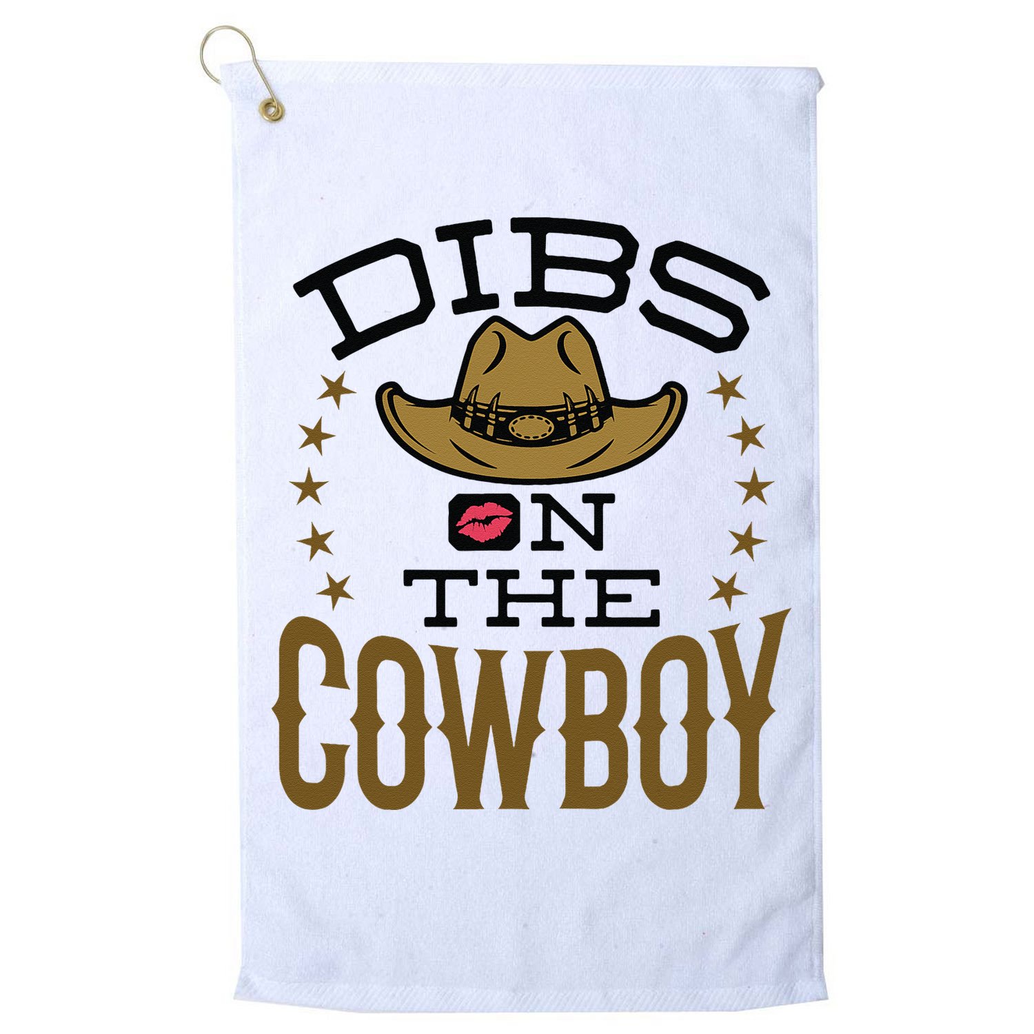 Dibs On The Cowboy Rodeo Girlfriend Wife Women Golf Towel