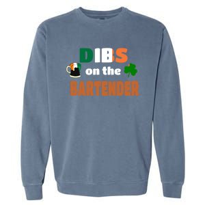 Dibs On The Bartender Cool Gift Funny St Patricks Day Ing Gift Garment-Dyed Sweatshirt