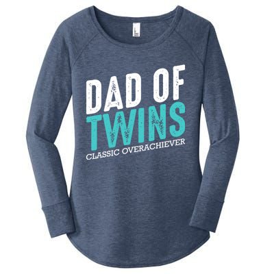 Dad Of Twins Classic Overachiever Family Funny Fatherhood Gift Women's Perfect Tri Tunic Long Sleeve Shirt