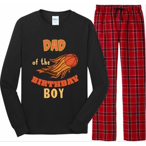 Dad Of The Birthday Basketball Theme Matching Family Great Gift Long Sleeve Pajama Set