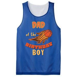 Dad Of The Birthday Basketball Theme Matching Family Great Gift Mesh Reversible Basketball Jersey Tank