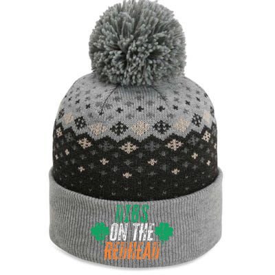 Dibs On The Redhead Shamrock St. Patrick's Day Drinking The Baniff Cuffed Pom Beanie