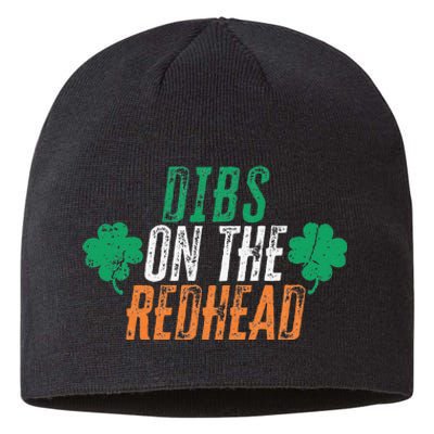 Dibs On The Redhead Shamrock St. Patrick's Day Drinking Sustainable Beanie