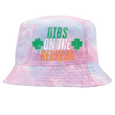 Dibs On The Redhead Shamrock St. Patrick's Day Drinking Tie-Dyed Bucket Hat