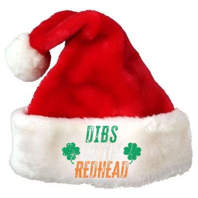 Dibs On The Redhead Shamrock St. Patrick's Day Drinking Premium Christmas Santa Hat