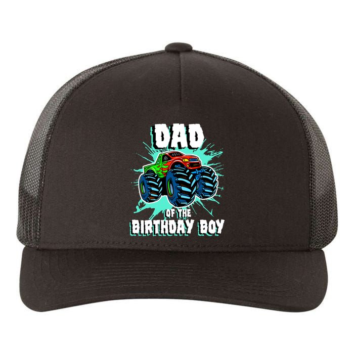 Dad Of The Birthday Boy Monster Truck Birthday Party Gift Yupoong Adult 5-Panel Trucker Hat