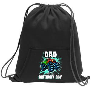 Dad Of The Birthday Boy Monster Truck Birthday Party Gift Sweatshirt Cinch Pack Bag