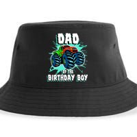 Dad Of The Birthday Boy Monster Truck Birthday Party Gift Sustainable Bucket Hat