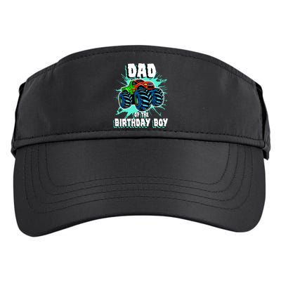 Dad Of The Birthday Boy Monster Truck Birthday Party Gift Adult Drive Performance Visor