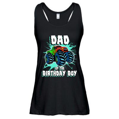 Dad Of The Birthday Boy Monster Truck Birthday Party Gift Ladies Essential Flowy Tank