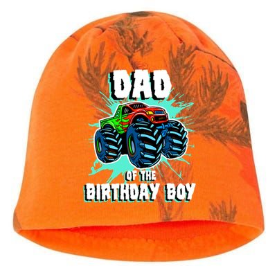 Dad Of The Birthday Boy Monster Truck Birthday Party Gift Kati - Camo Knit Beanie