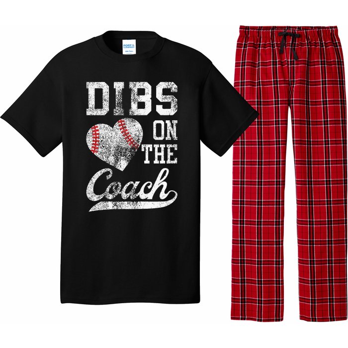 Dibs On The Coach Funny CoachS Wife Quote Cool Baseball Mom Pajama Set