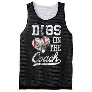 Dibs On The Coach Funny CoachS Wife Quote Cool Baseball Mom Mesh Reversible Basketball Jersey Tank