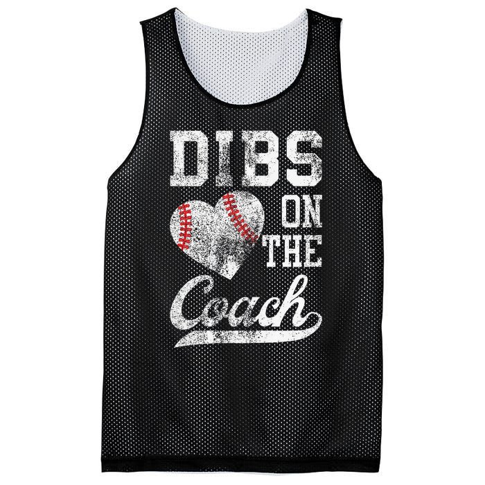 Dibs On The Coach Funny CoachS Wife Quote Cool Baseball Mom Mesh Reversible Basketball Jersey Tank