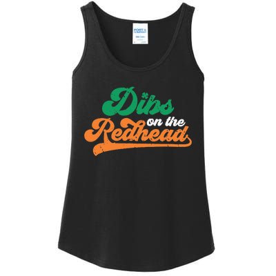 Dibs On The Redhead Saint Patrick's Day Funny Funny Ladies Essential Tank