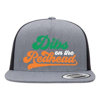 Dibs On The Redhead Saint Patrick's Day Funny Funny Flat Bill Trucker Hat