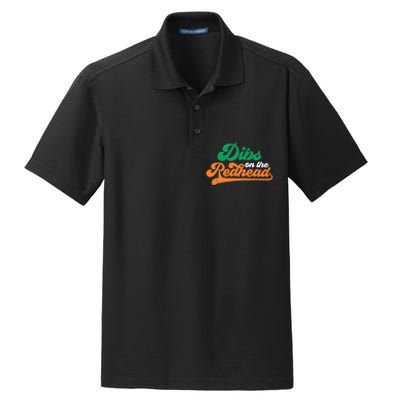 Dibs On The Redhead Saint Patrick's Day Funny Funny Dry Zone Grid Polo