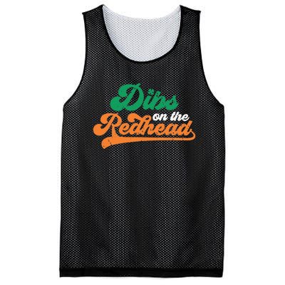 Dibs On The Redhead Saint Patrick's Day Funny Funny Mesh Reversible Basketball Jersey Tank