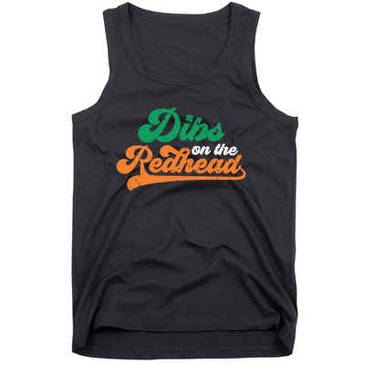 Dibs On The Redhead Saint Patrick's Day Funny Funny Tank Top