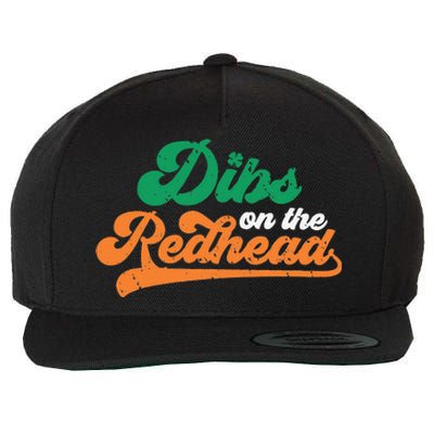 Dibs On The Redhead Saint Patrick's Day Funny Funny Wool Snapback Cap