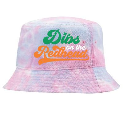 Dibs On The Redhead Saint Patrick's Day Funny Funny Tie-Dyed Bucket Hat