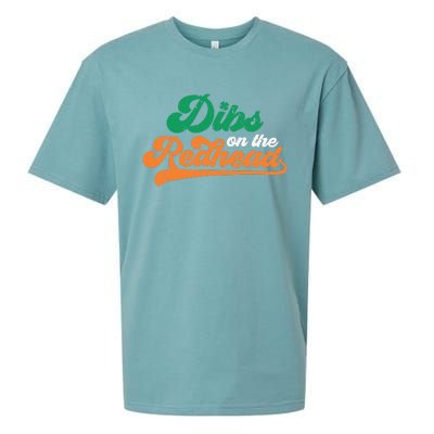 Dibs On The Redhead Saint Patrick's Day Funny Funny Sueded Cloud Jersey T-Shirt