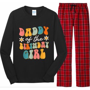  Daddy Of The Birthday Girl Groovy Themed Father Dad Long Sleeve Pajama Set