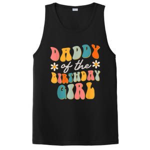  Daddy Of The Birthday Girl Groovy Themed Father Dad PosiCharge Competitor Tank