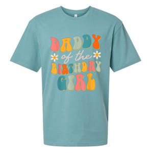  Daddy Of The Birthday Girl Groovy Themed Father Dad Sueded Cloud Jersey T-Shirt