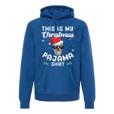 Day Of The Dead Sugar Skull Xmas This Is My Christmas Pajama Gift Premium Hoodie