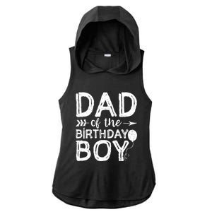 Dad Of The Birthday Boy Dad And Son Ladies PosiCharge Tri-Blend Wicking Draft Hoodie Tank