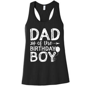 Dad Of The Birthday Boy Dad And Son Women's Racerback Tank