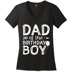 Dad Of The Birthday Boy Dad And Son Women's V-Neck T-Shirt