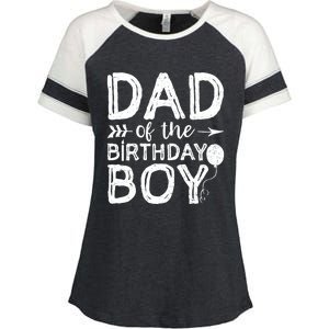 Dad Of The Birthday Boy Dad And Son Enza Ladies Jersey Colorblock Tee