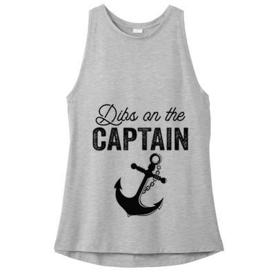 Dibs On The Captain Ladies PosiCharge Tri-Blend Wicking Tank