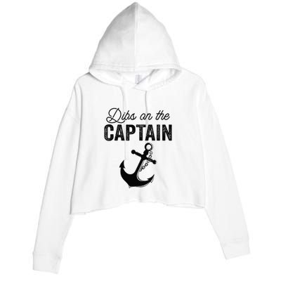 Dibs On The Captain Crop Fleece Hoodie